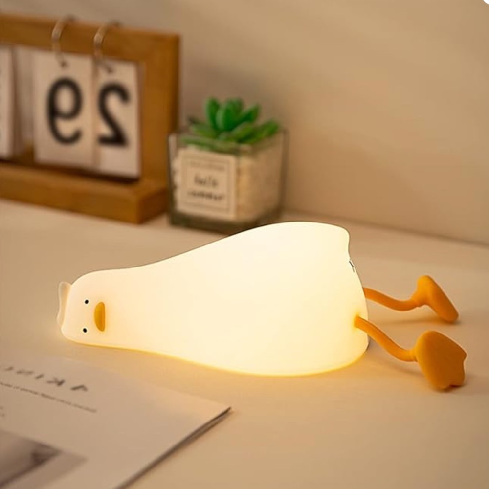 Cute Yellow Duck Night Light Lantern - Soft Glow Accent Lamp